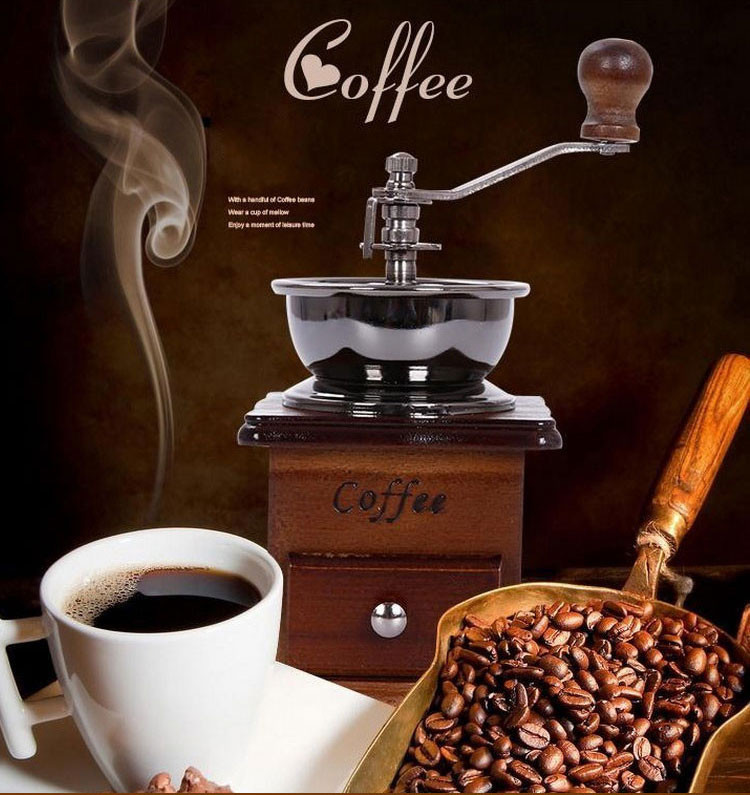 Mini Manual Classical Wooden Coffee Grinder