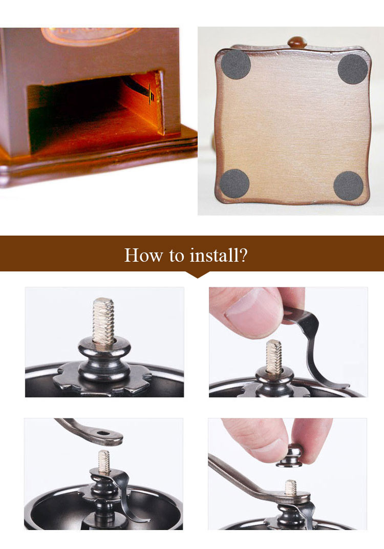 Mini Manual Classical Wooden Coffee Grinder