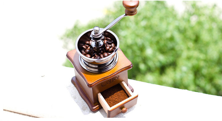 Mini Manual Classical Wooden Coffee Grinder