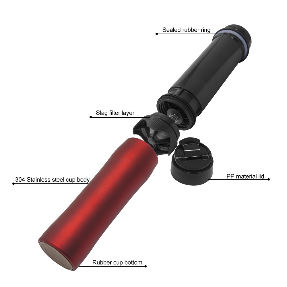 Portable French Press with Double Wall Vacuum