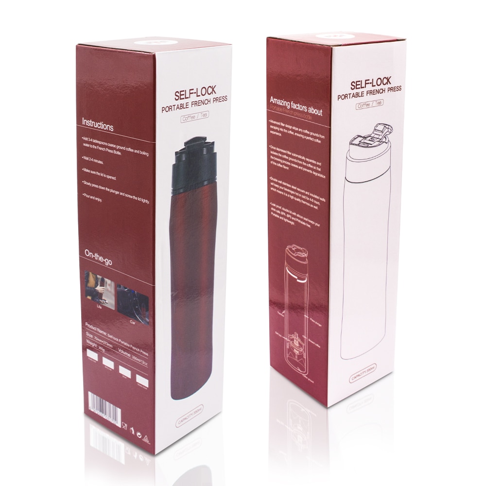 Portable French Press with Double Wall Vacuum