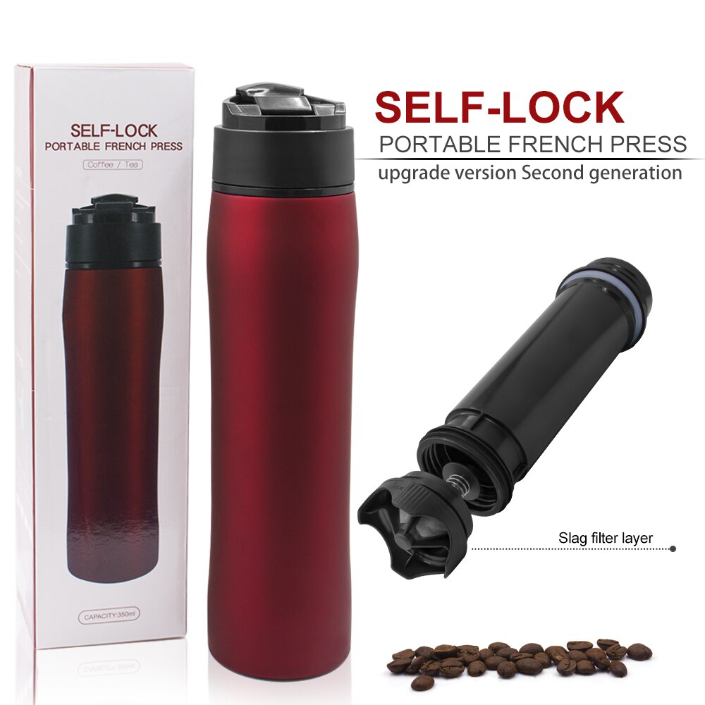 Portable French Press with Double Wall Vacuum