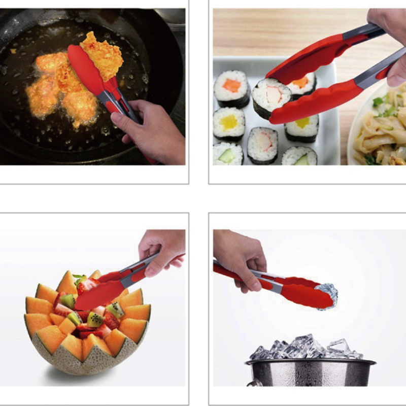 Silicone Serving BBQ Tongs