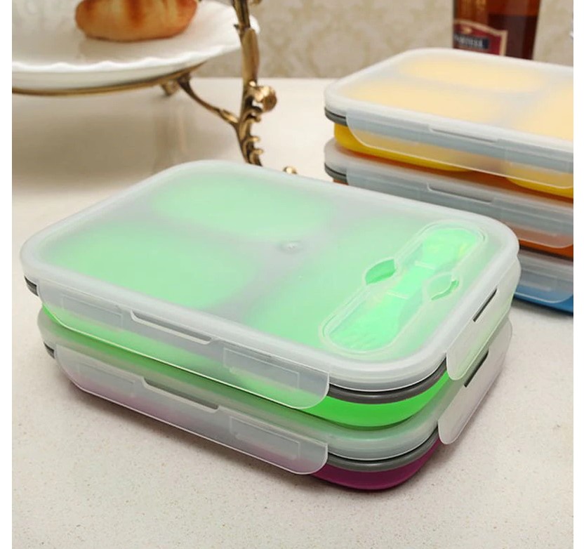 Colorful Collapsible Silicone Lunch Box
