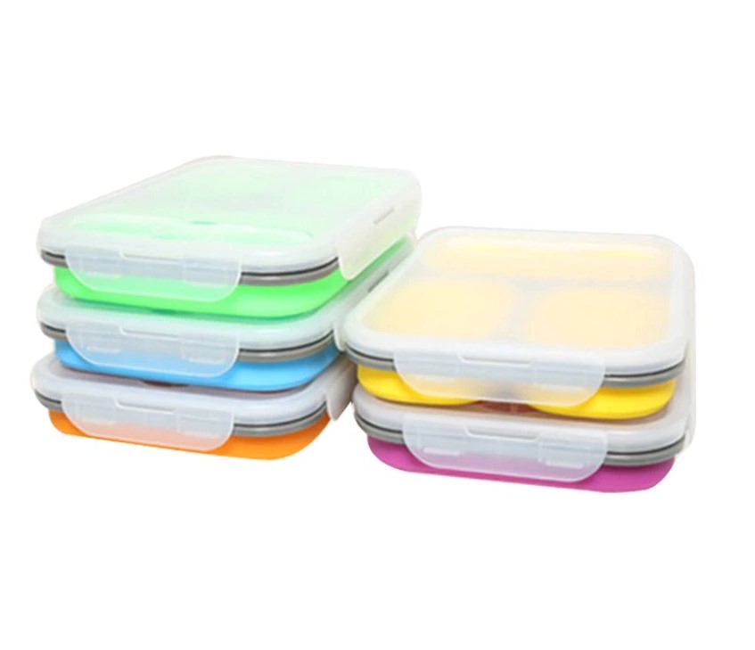 Colorful Collapsible Silicone Lunch Box