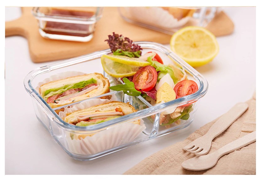 Transparent Design Glass Lunch Box