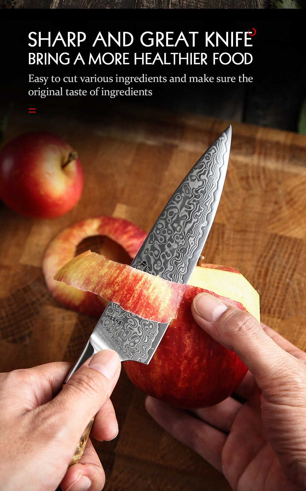 Damascus Steel Knives Set