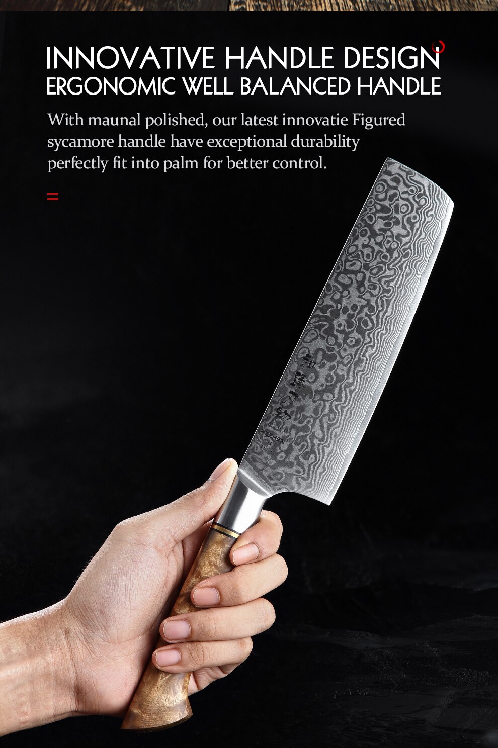 Damascus Steel Knives Set