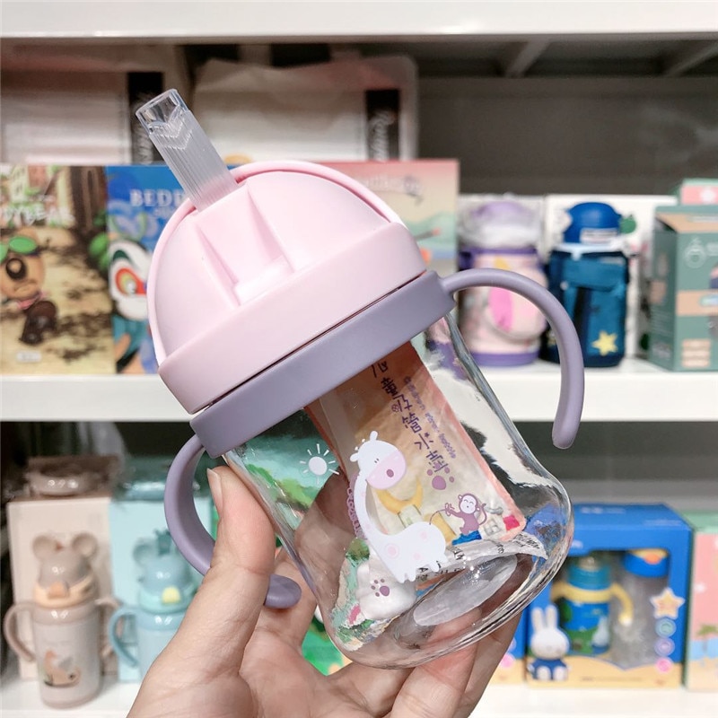 Baby's Water Bottle with Cartoon Animal Print