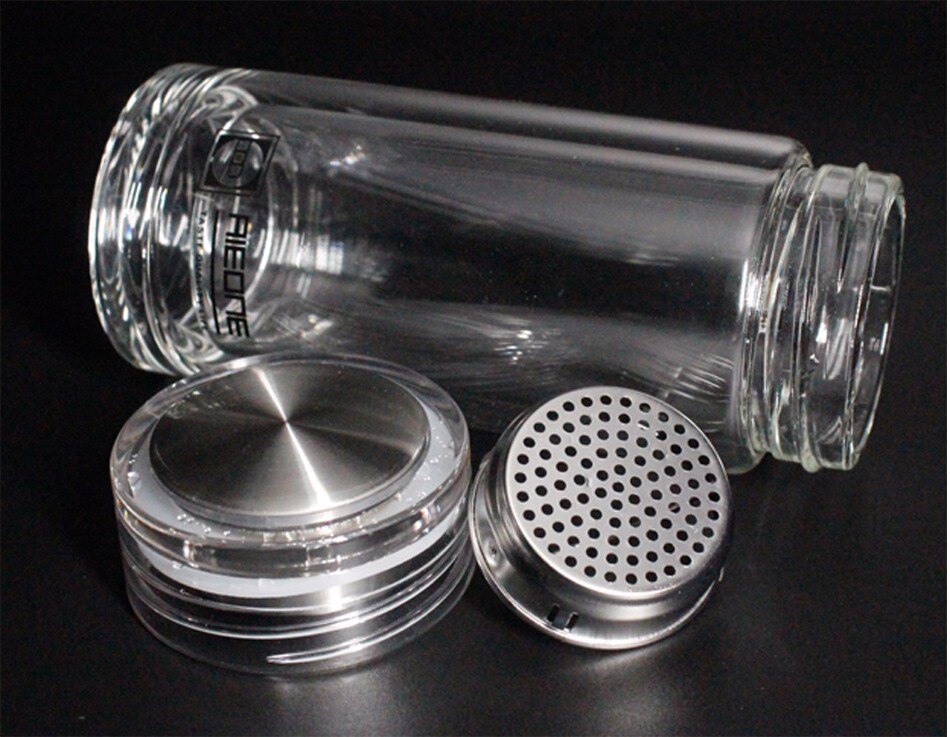 Compact Double Wall Glass Water Bottle