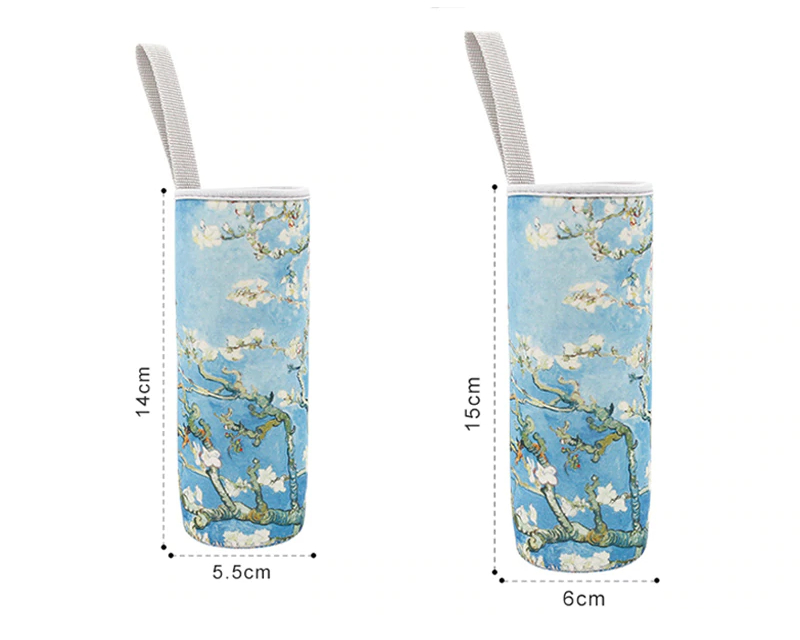 Colorful Printed Neoprene Water Bottle Pouch