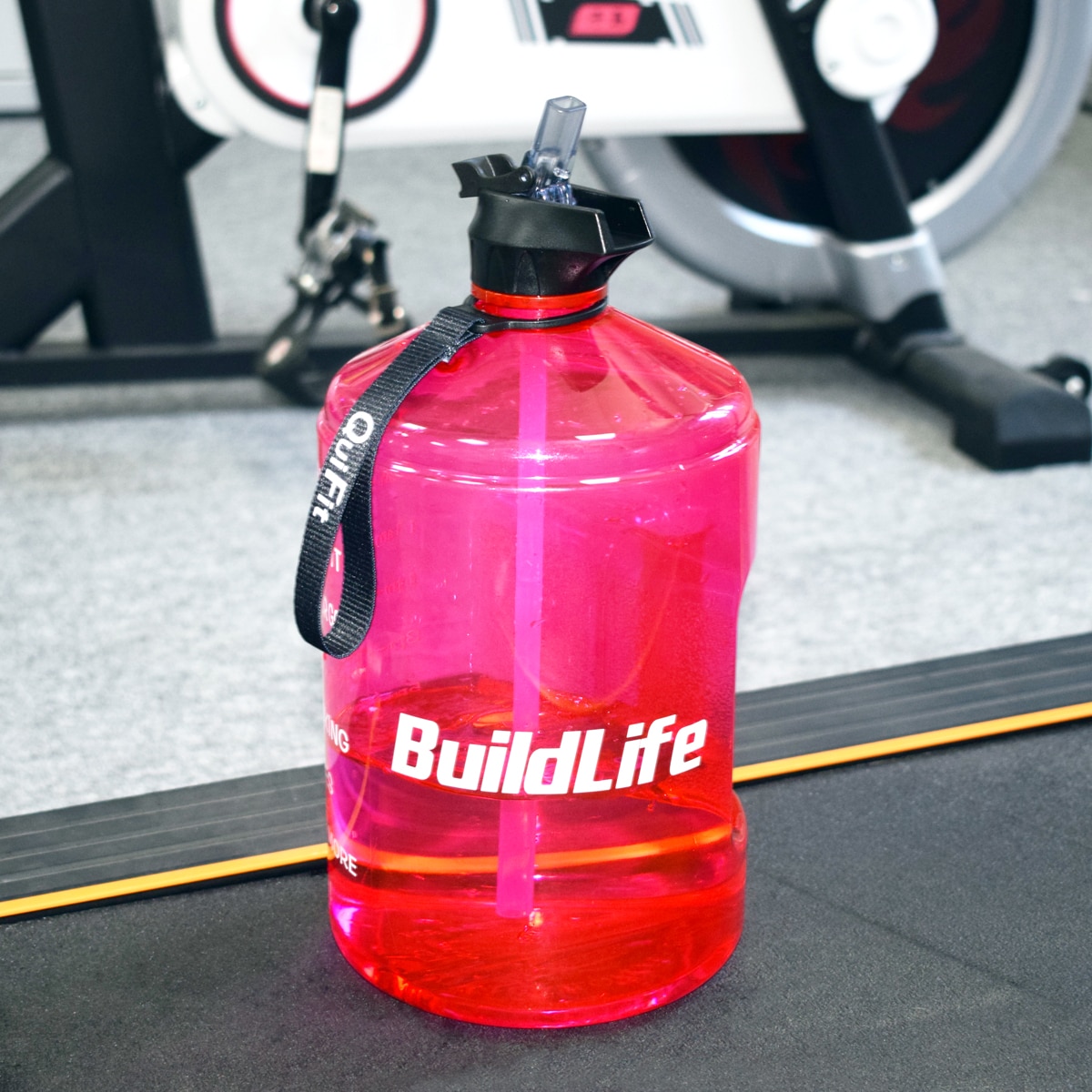 BPA Free Plastic Drinking Water Bottle with Straw