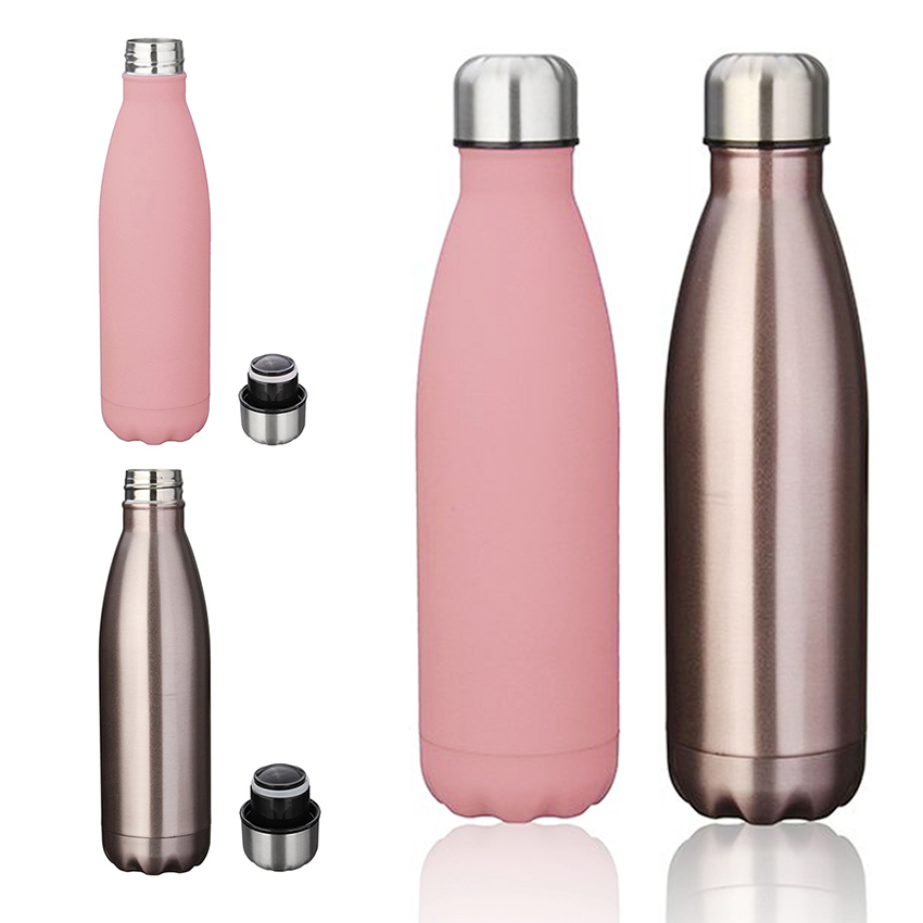 Solid Color Stainless Steel Water Bottle