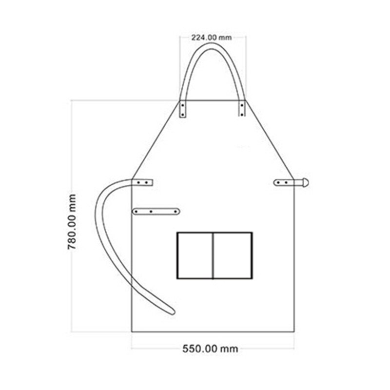 Unisex Leather Sleeveless Apron for Kitchen