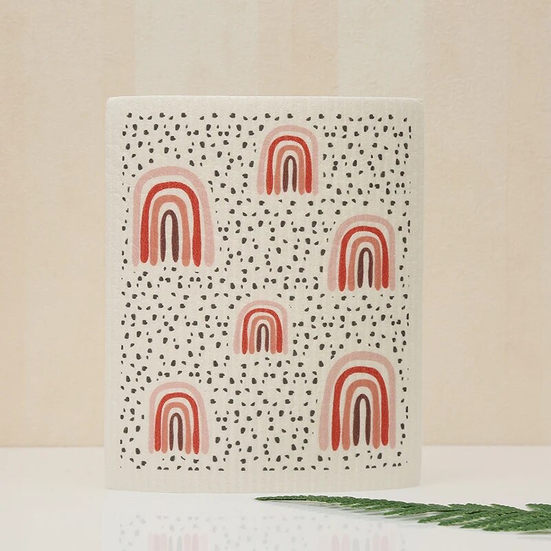 Rainbow Print Dish Cloth