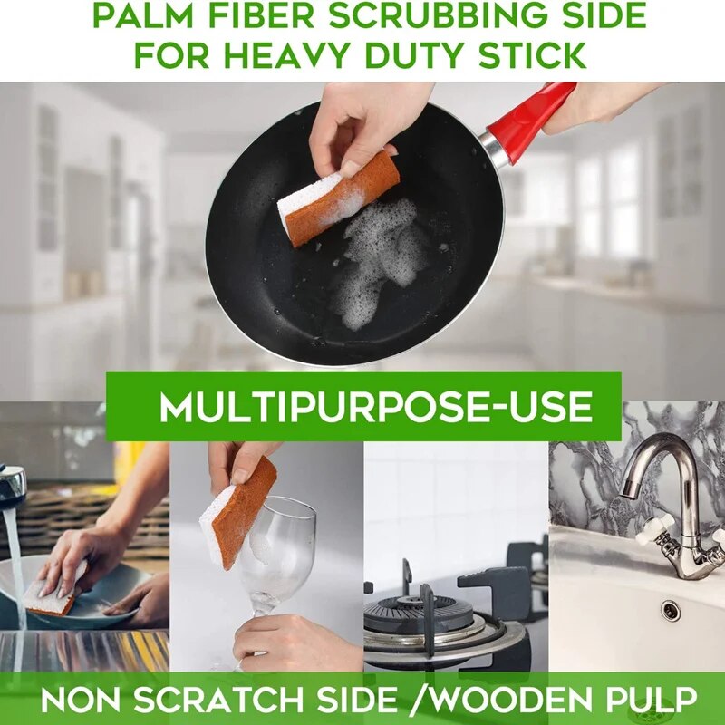 Wood Pulp Kitchen Sponge 5 Pcs Set