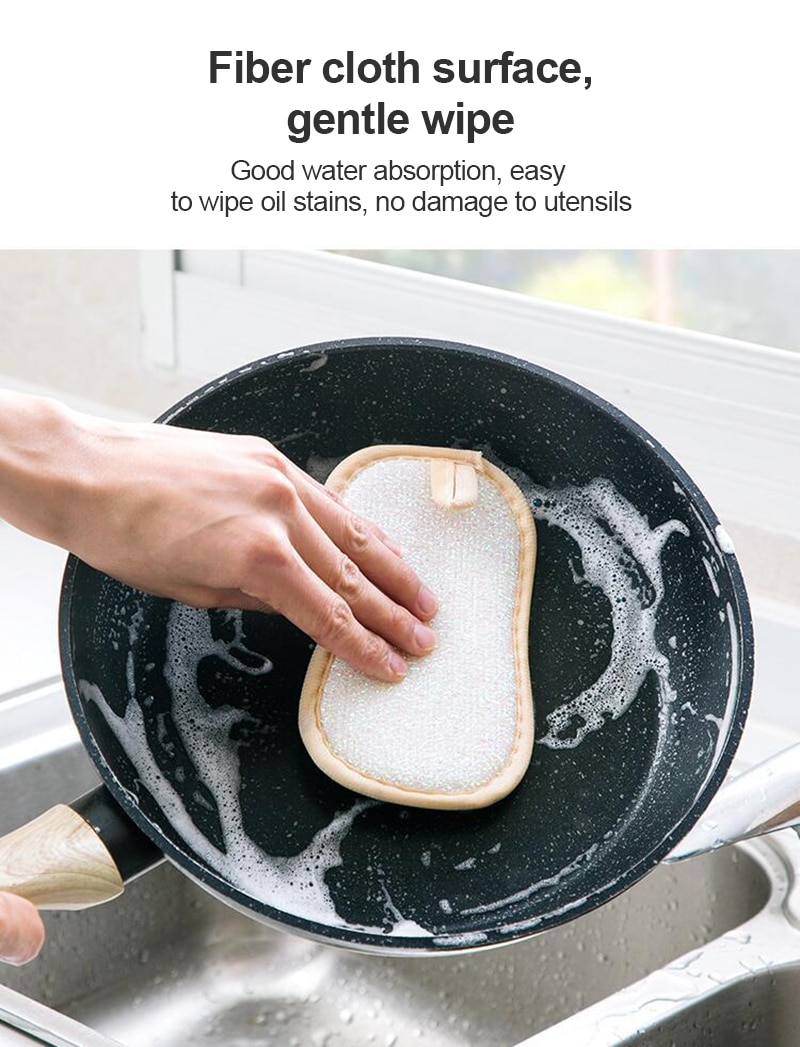 Two Sided Absorbent Sponge Kitchen Cleaning Cloths 1/3 pcs Set