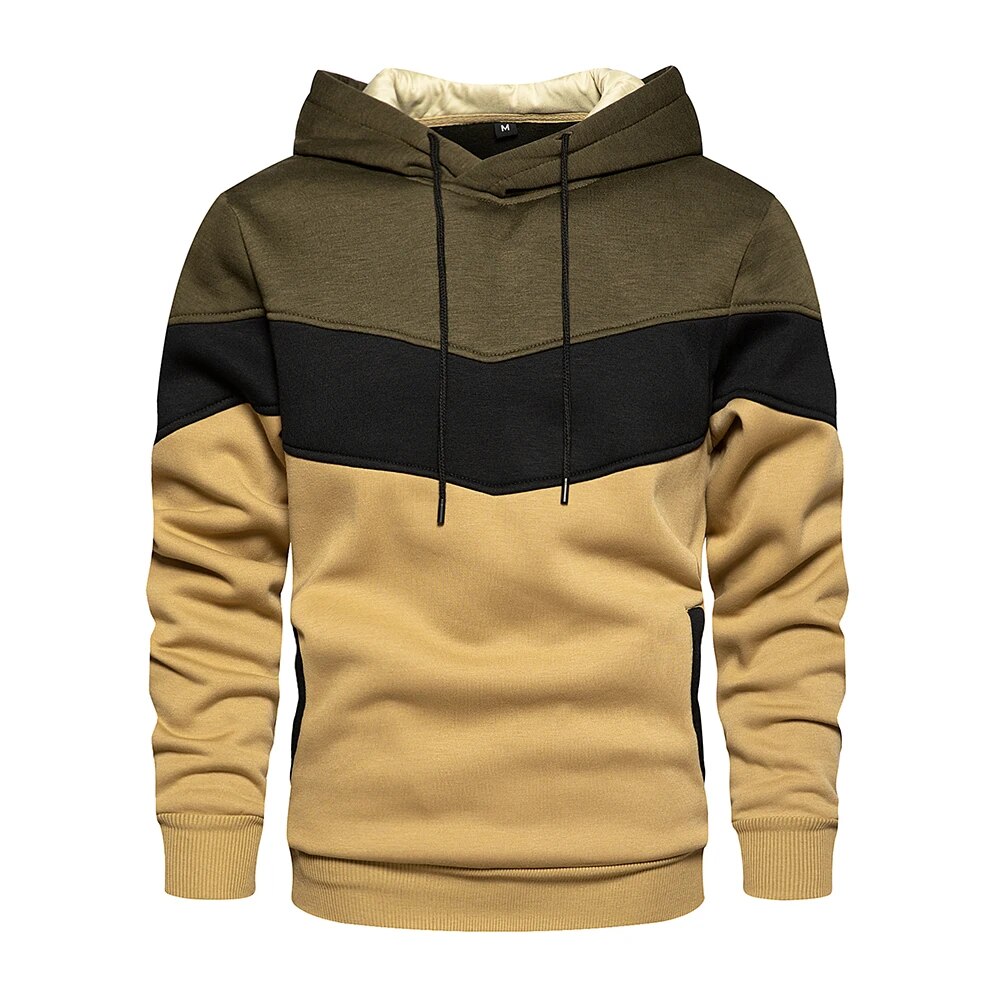 Men's Patchwork Style Autumn Hoodie