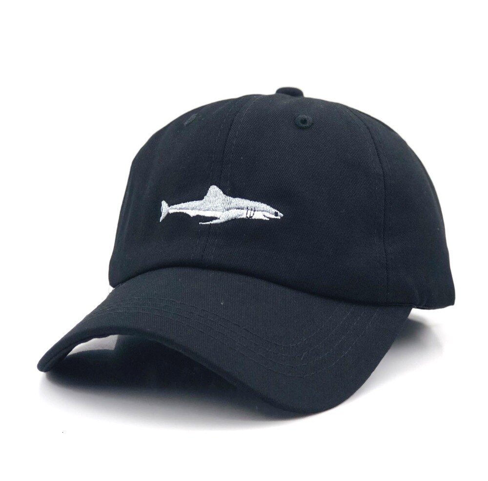 Men's Shark Embroidered Cotton Cap