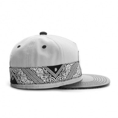 Grey Colored Snapback with Embroidery