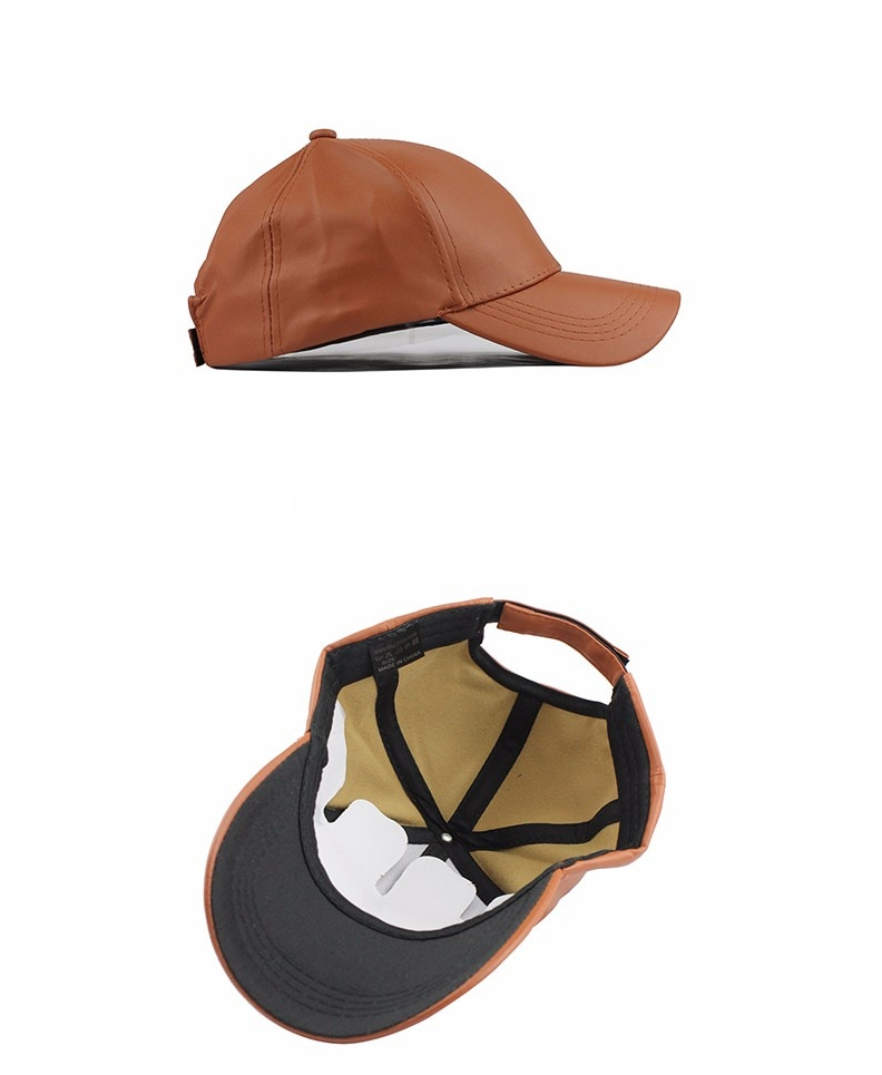 Men's Leather Winter Baseball Cap