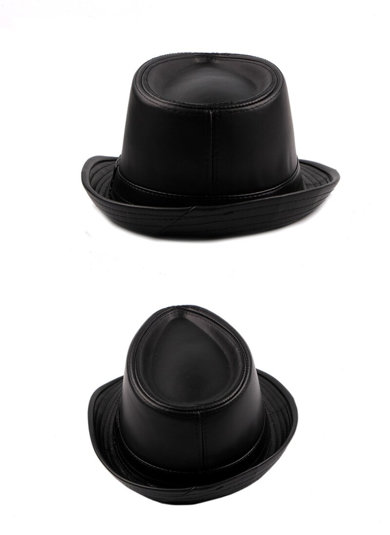 Men's Classic Black and Brown Trilby Hat