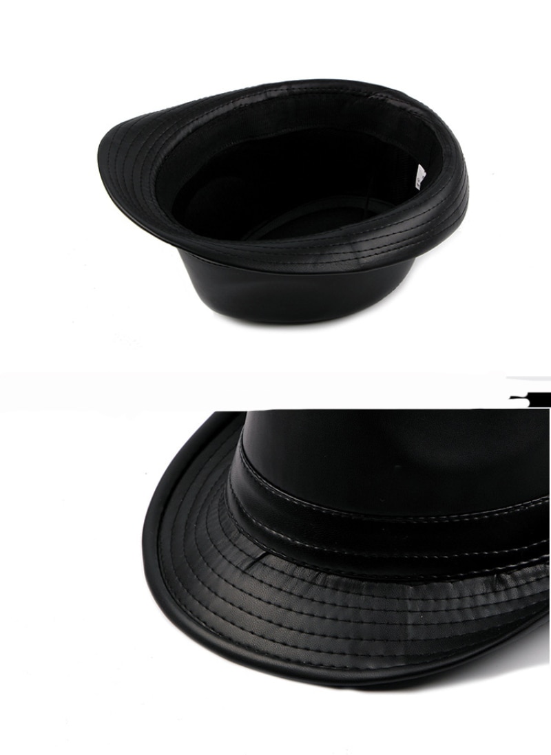 Men's Classic Black and Brown Trilby Hat