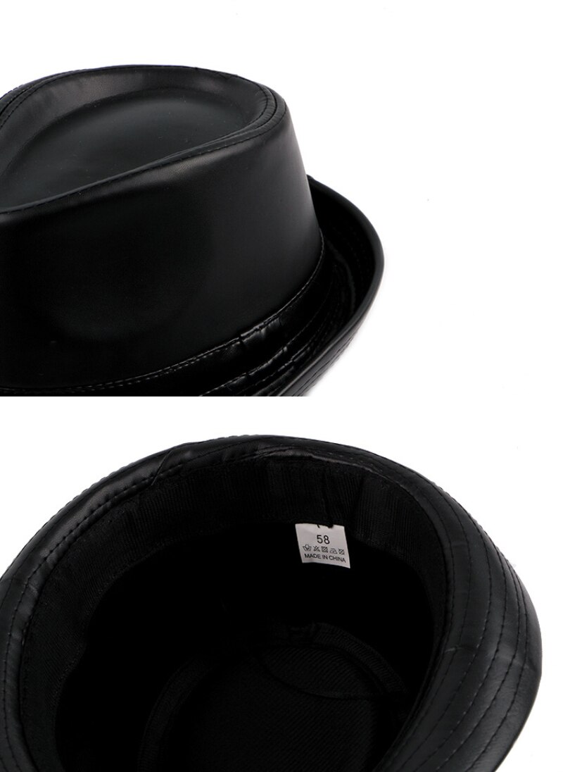 Men's Classic Black and Brown Trilby Hat