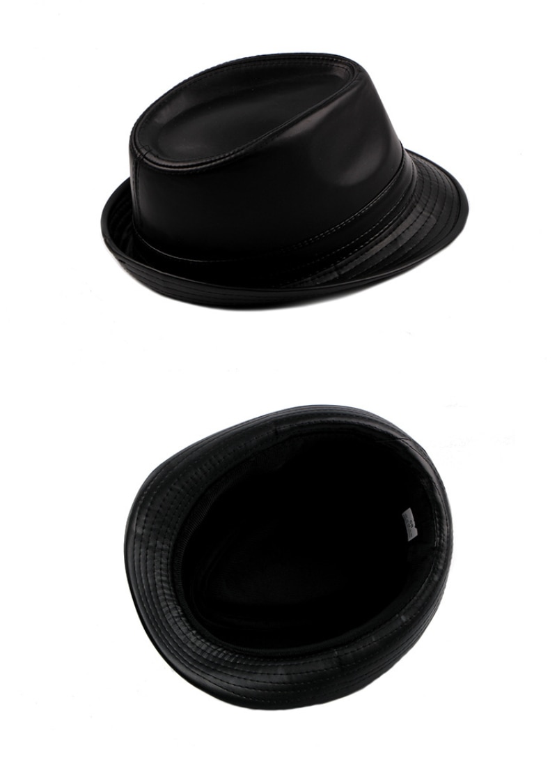 Men's Classic Black and Brown Trilby Hat