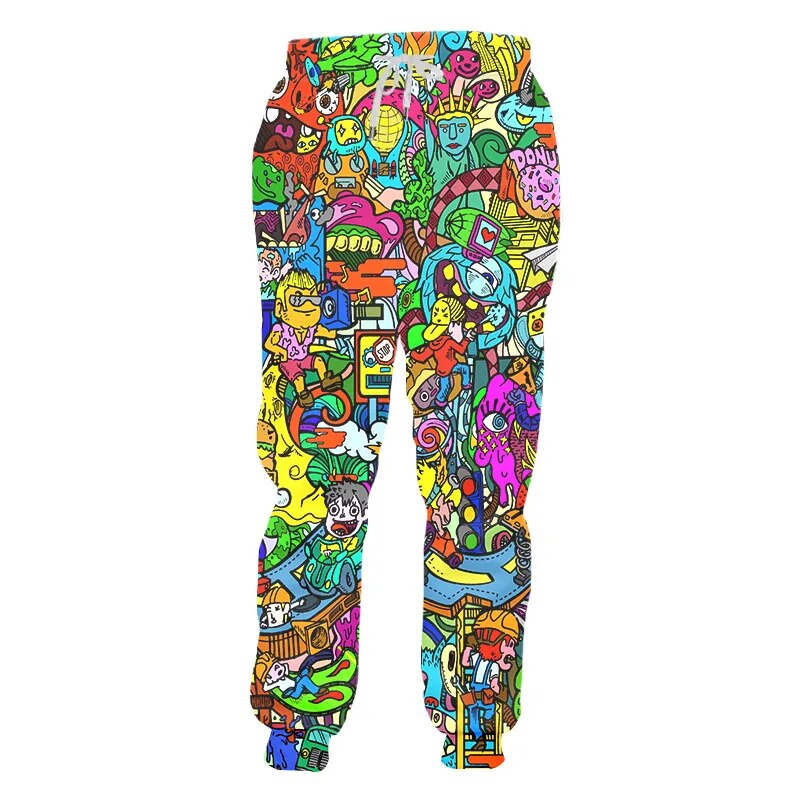 Men's Psychodelic Print Pants