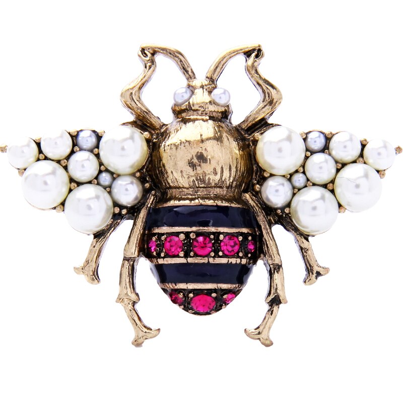 Rhinestone Bee Brooch for Women