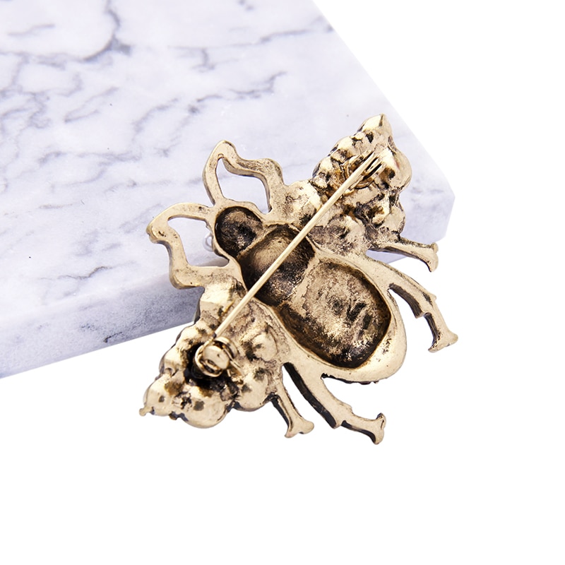 Rhinestone Bee Brooch for Women