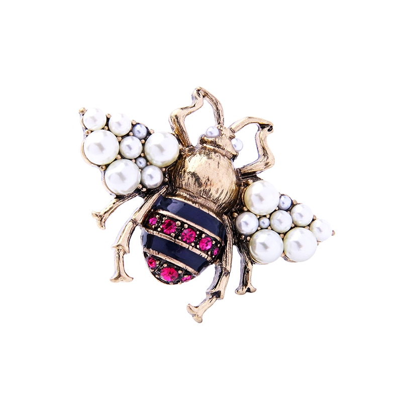 Rhinestone Bee Brooch for Women