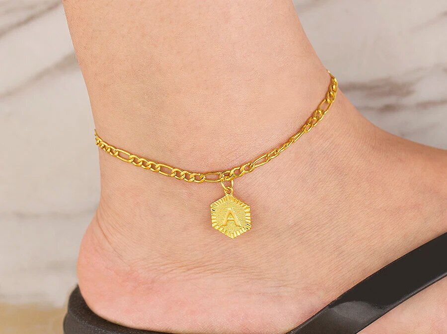 Alphabet Letter Leg Bracelets