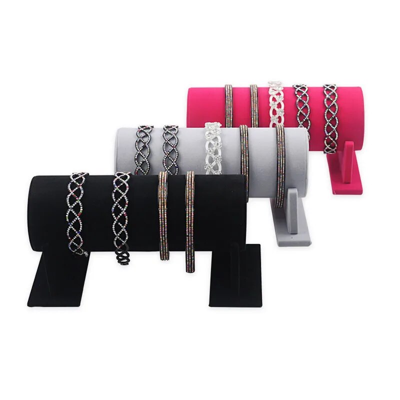 Round Velvet Headband Organizer Stand