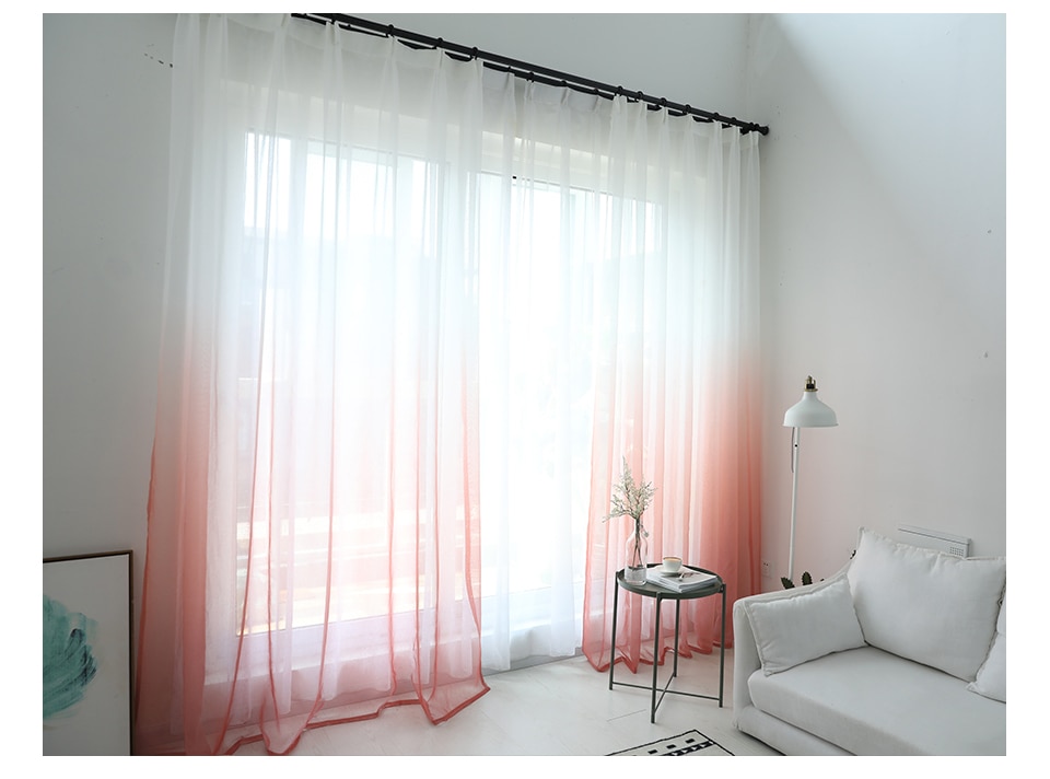 Gradient Color Bedroom Curtain