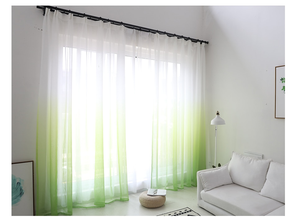 Gradient Color Bedroom Curtain
