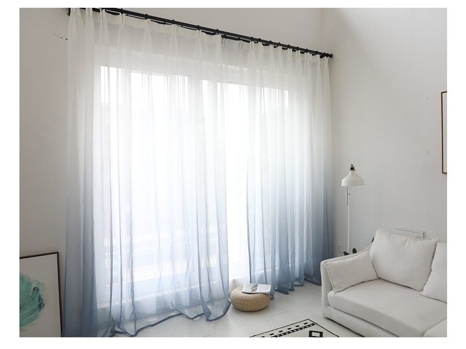 Gradient Color Bedroom Curtain