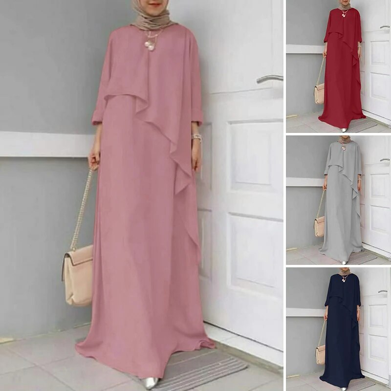Women's Muslim Ruffled Dress