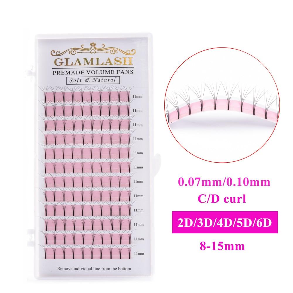 C/D Curl Long Stem Premade Eyelashes Set