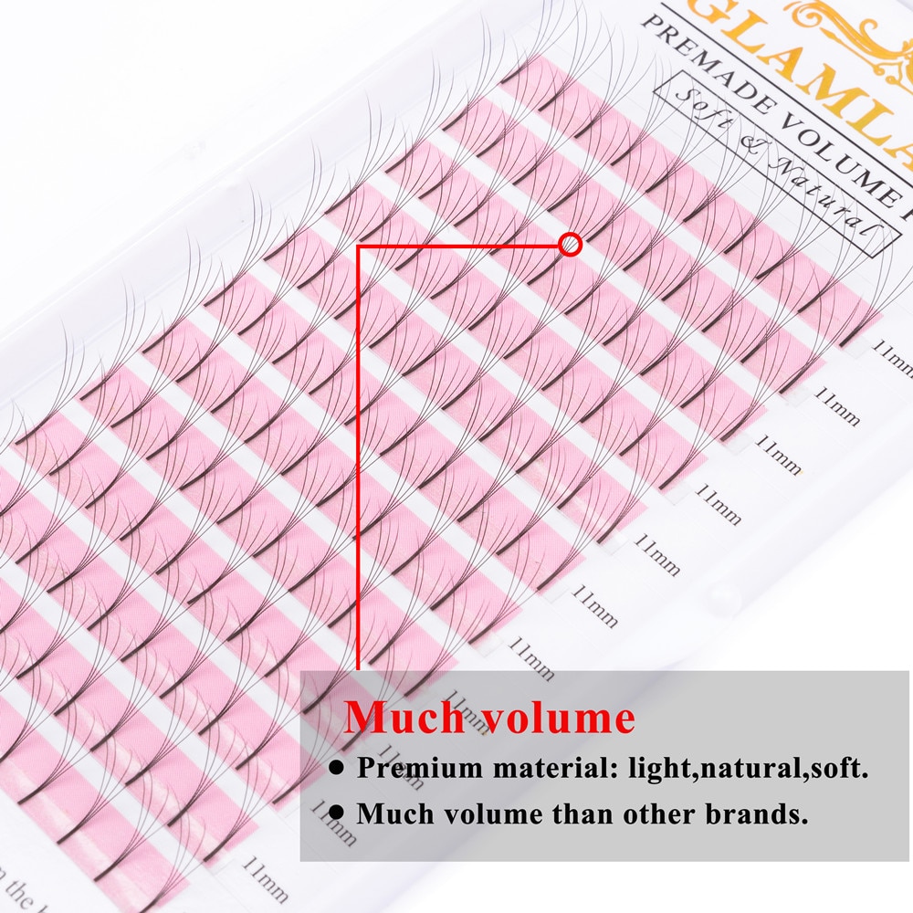 C/D Curl Long Stem Premade Eyelashes Set