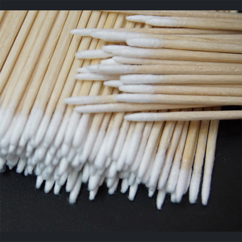 Wooden Cotton Swabs Set with Conical Tip