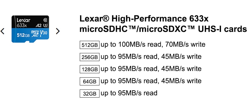Lexar Class10 UHS-I U3 Micro SD Card