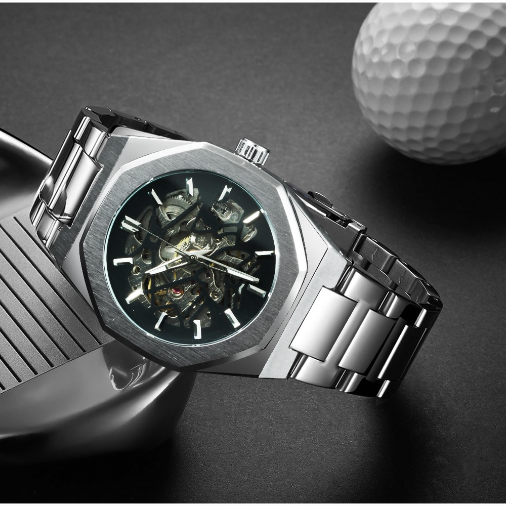 Golden Mechanic Luxury Aviator Men&rsquo;s Watch