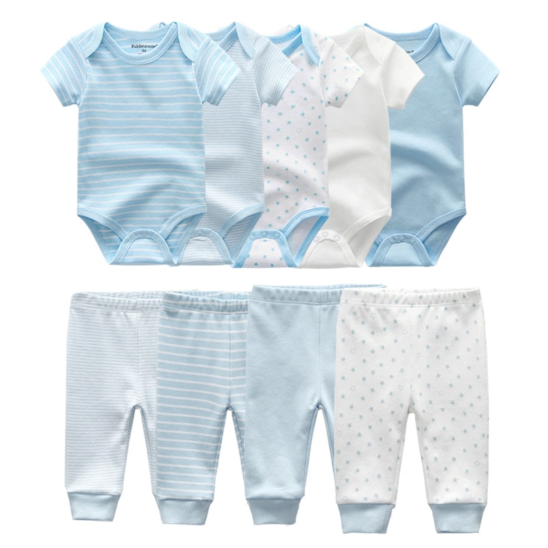 Baby Short Sleeve Romper and Pants Set