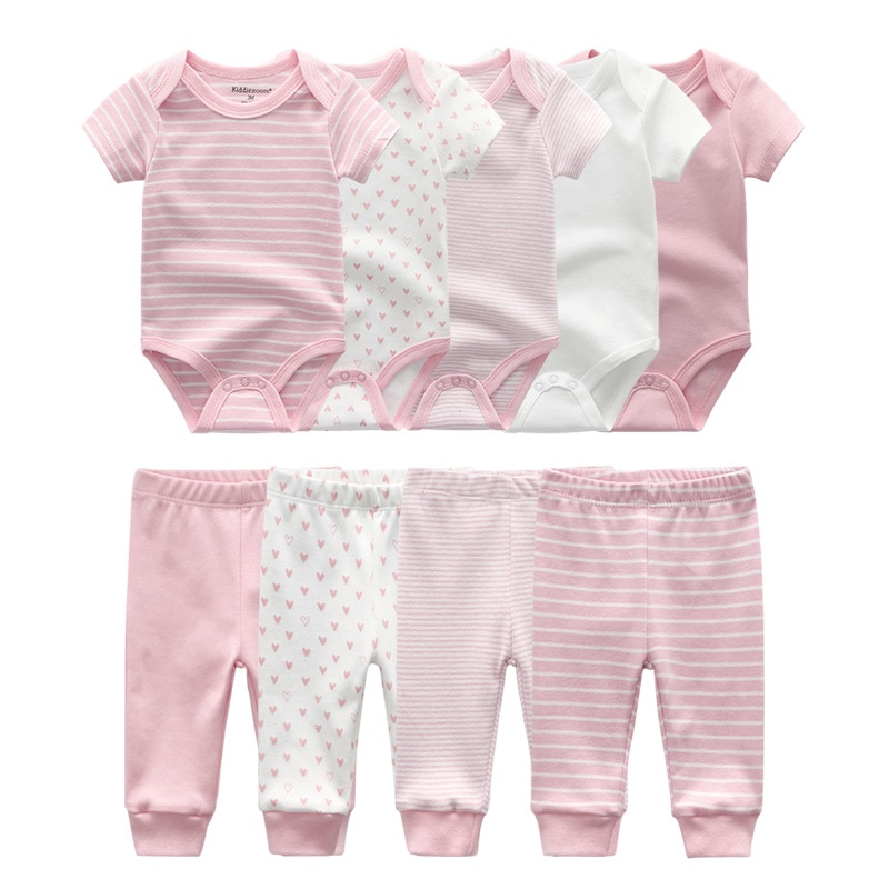 Baby Short Sleeve Romper and Pants Set