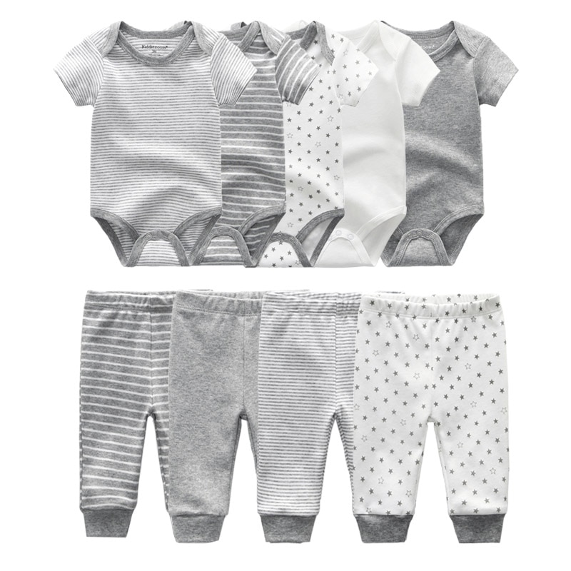 Baby Short Sleeve Romper and Pants Set