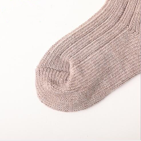 Cotton Long Socks With Velvet Bows