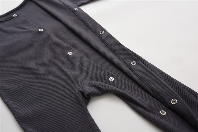 Solid Color Footed Sleep and Play Baby Bodysuit