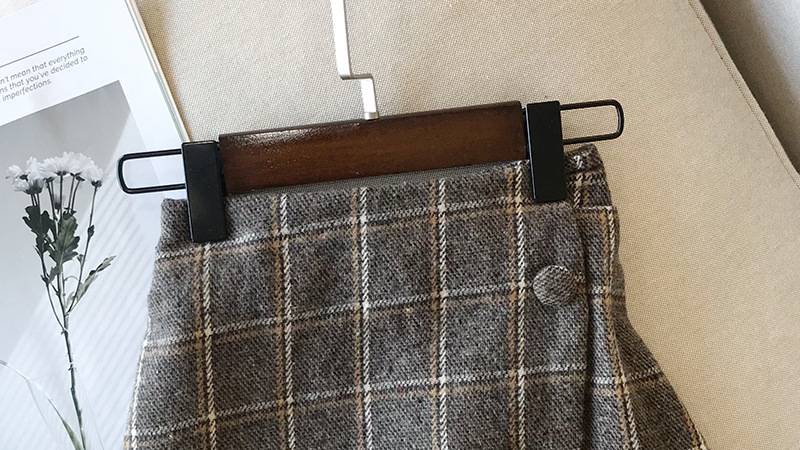 Girl's Shirt and Plaid Skirt / Denim Overall